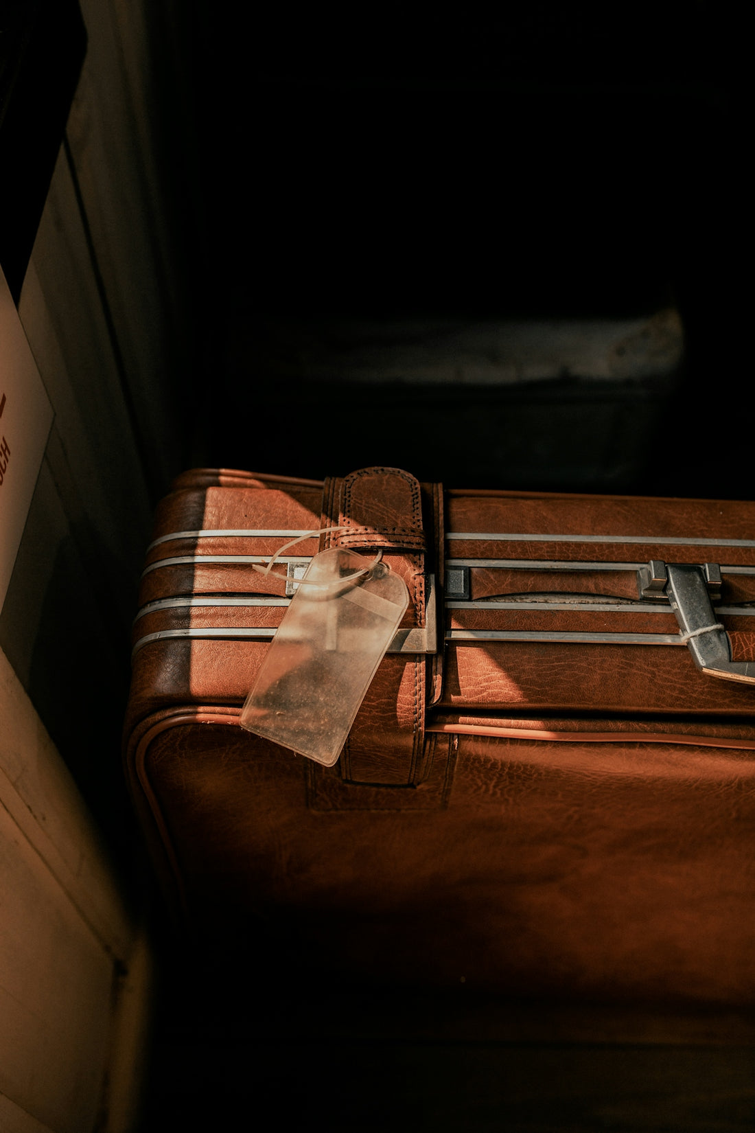 A piece of luggage sitting on top of a wooden floor