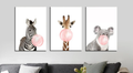 Bubble Gum Chewing Animals