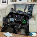 Av-8 Harrier Jump Jet Cockpit Fleece Throw Blanket