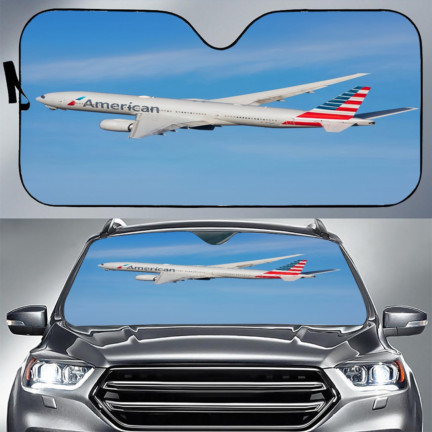 American Airlines Boeing 777-300 Sunshade For Cars & Trucks