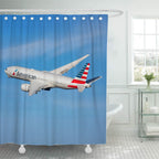 American Airlines Boeing 777-300 Shower Curtain