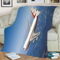 Boeing Livery 747-100 Fleece Throw Blanket
