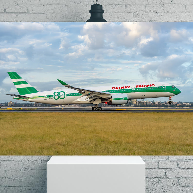 Cathay Pacific A350 Cabbage Livery 80th Anniversary Canvas Prints