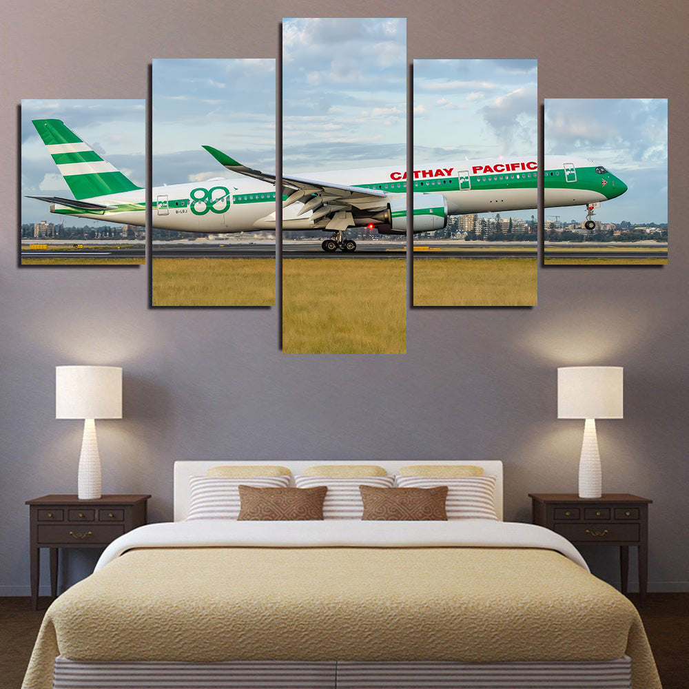 Cathay Pacific A350 Cabbage Livery 80th Anniversary Canvas Prints