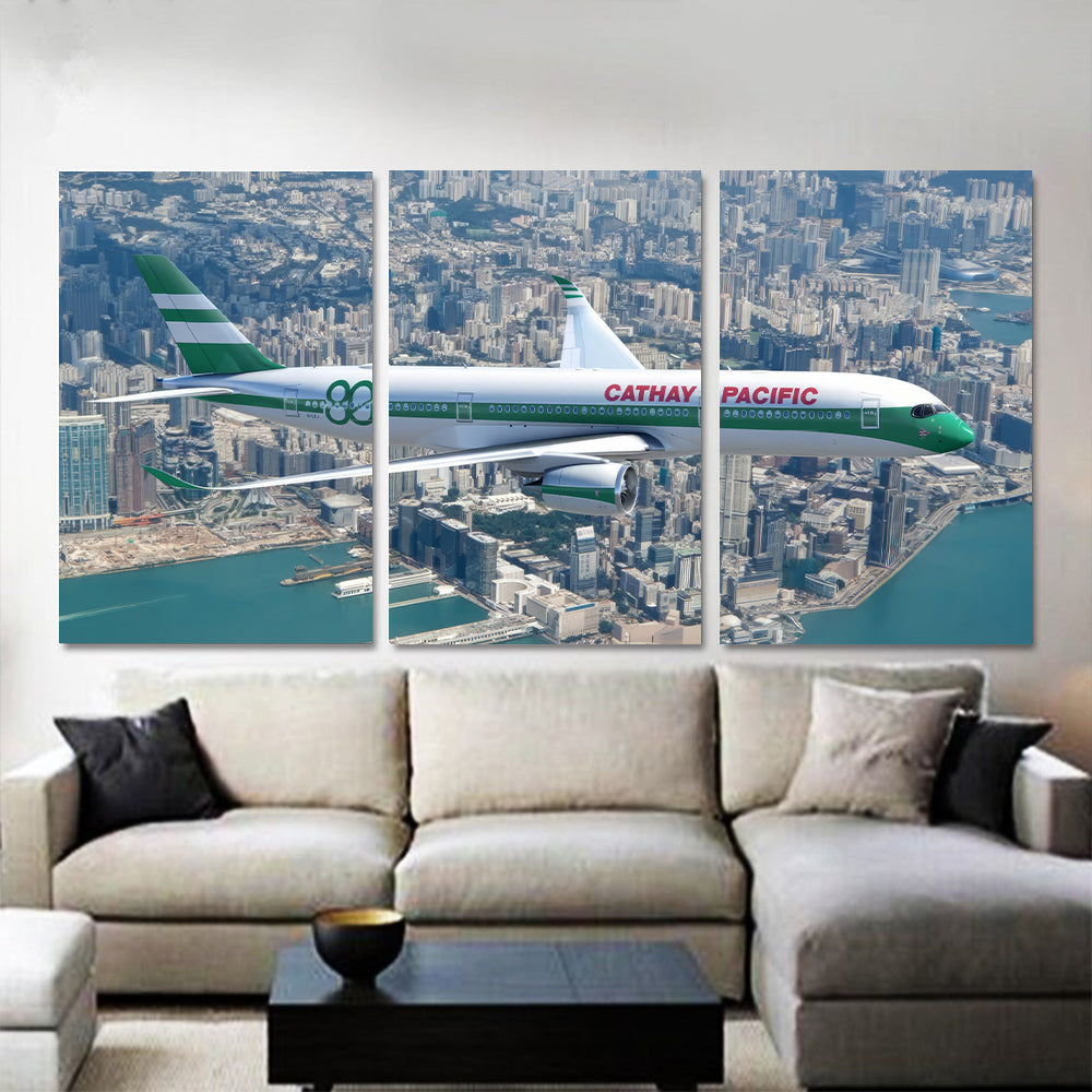 Cathay Pacific A350 Cabbage Livery 80th Anniversary 2 Canvas Prints