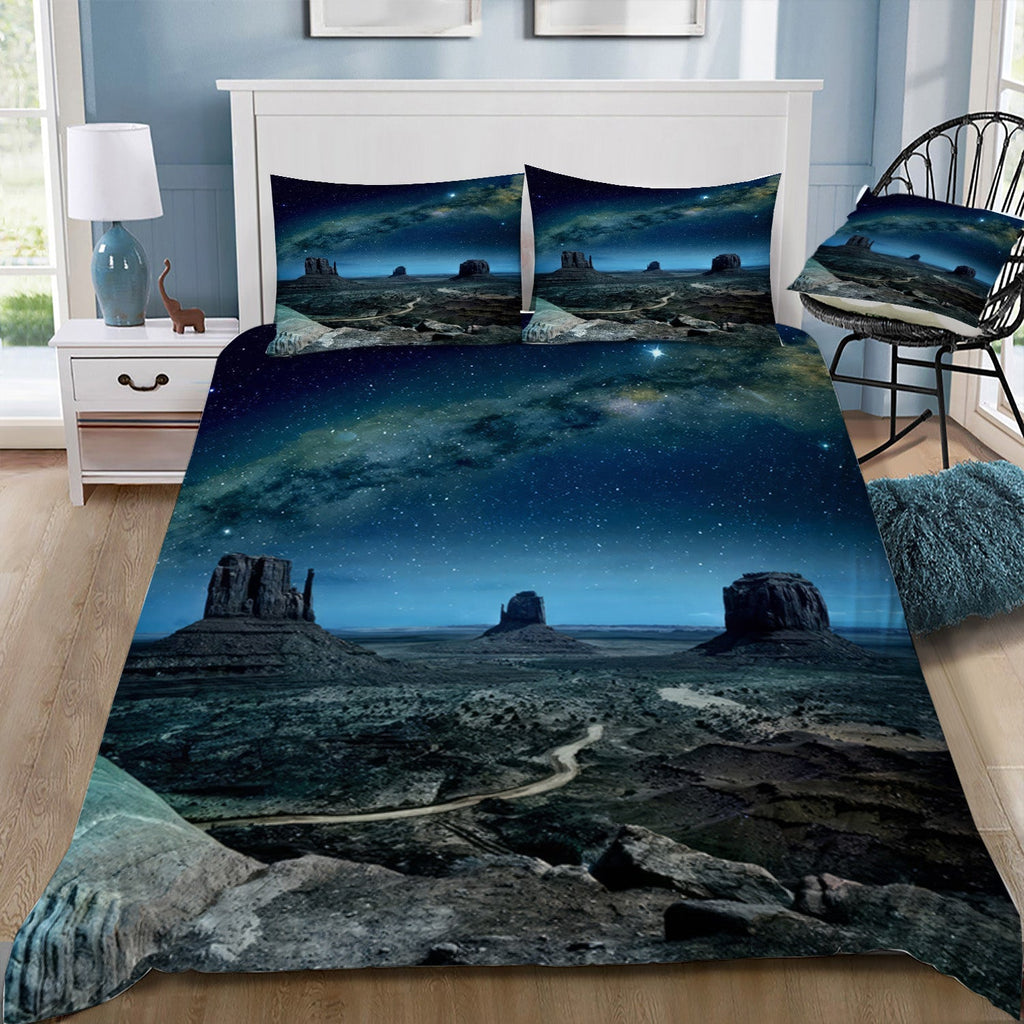 America`s Mid West Plains at Night Doona / Duvet Cover and 2 Pillow Slips