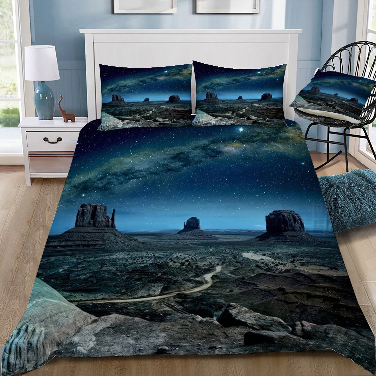 America`s Mid West Plains at Night Doona / Duvet Cover and 2 Pillow Slips