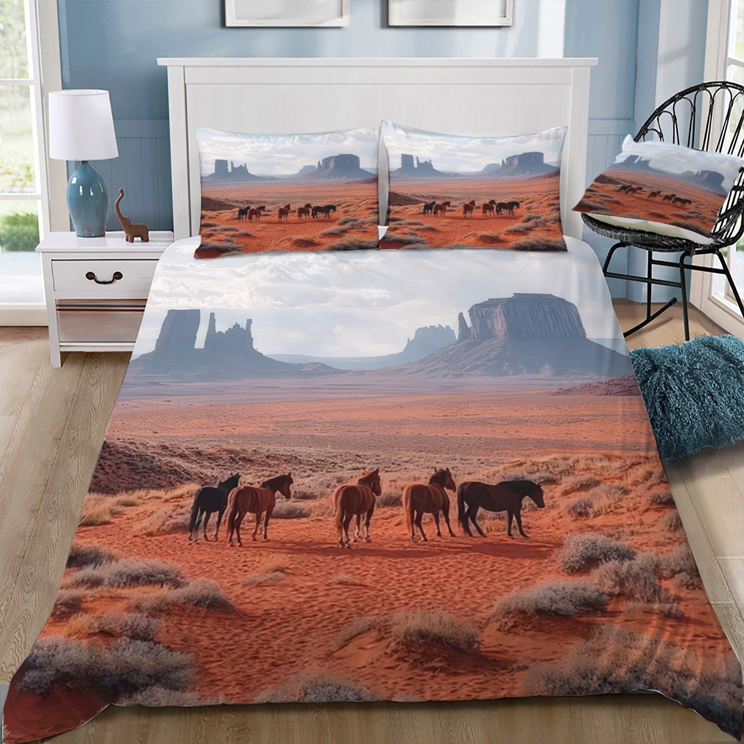 America`s Mid West Plains 2 Doona / Duvet Cover and 2 Pillow Slips