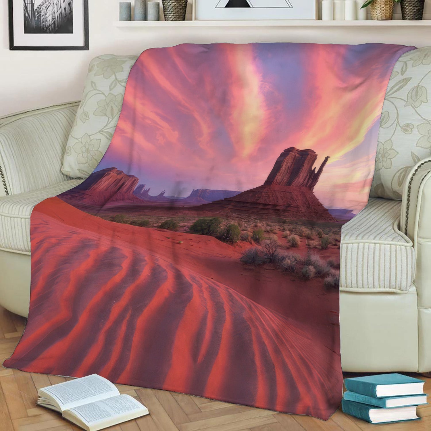 America`s Mid West Plains Fleece Throw Blanket