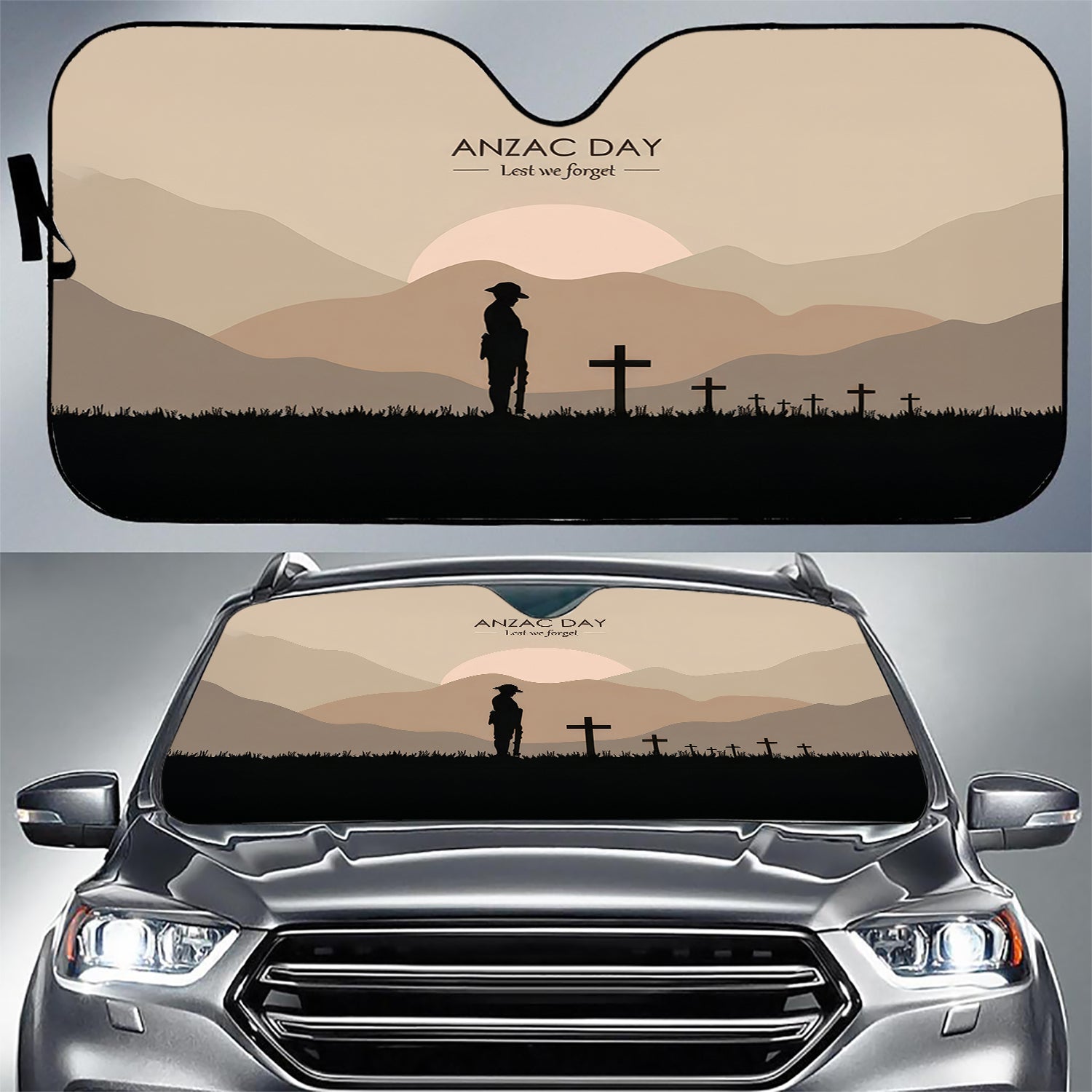 Anzac Day 2 Sunshade For Cars & Trucks