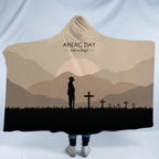 Anzac Day 2 Hooded Blanket
