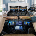 Boeing Aircraft Cockpit Doona / Duvet Cover and 2 Pillow Slips