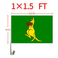 Boxing Kangaroo Car Window Flag