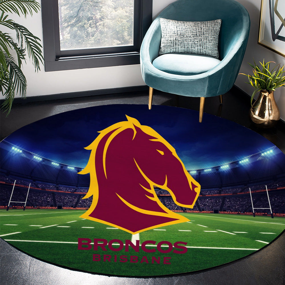 Brisbane Broncos Round Rug Rug