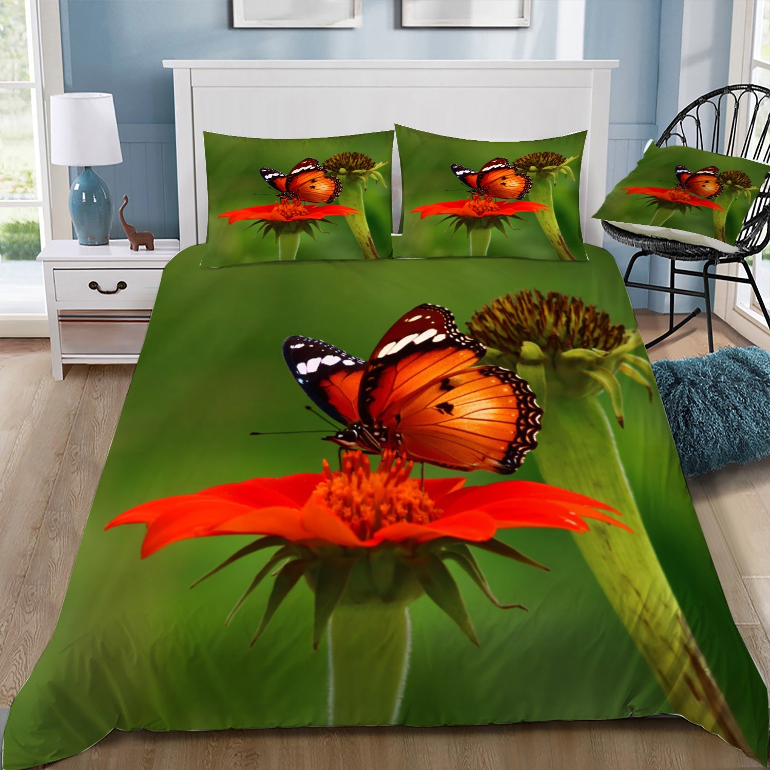 Butterfly 2 Doona / Duvet Cover and 2 Pillow Slips