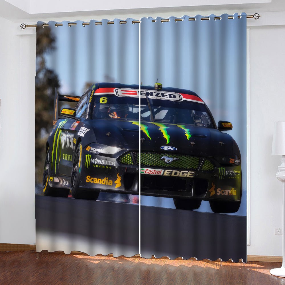 Cam Waters Ford Mustang Supercars Window Curtains