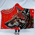 Aboriginal Dingo Print Hooded Blanket