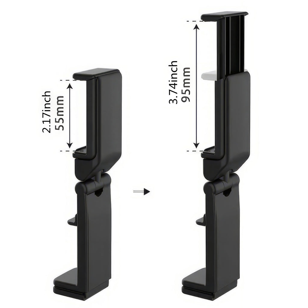 Airplane Phone Holder, Portable Travel Stand Desk Flight Foldable Adjustable Rotatable Seat Bracket