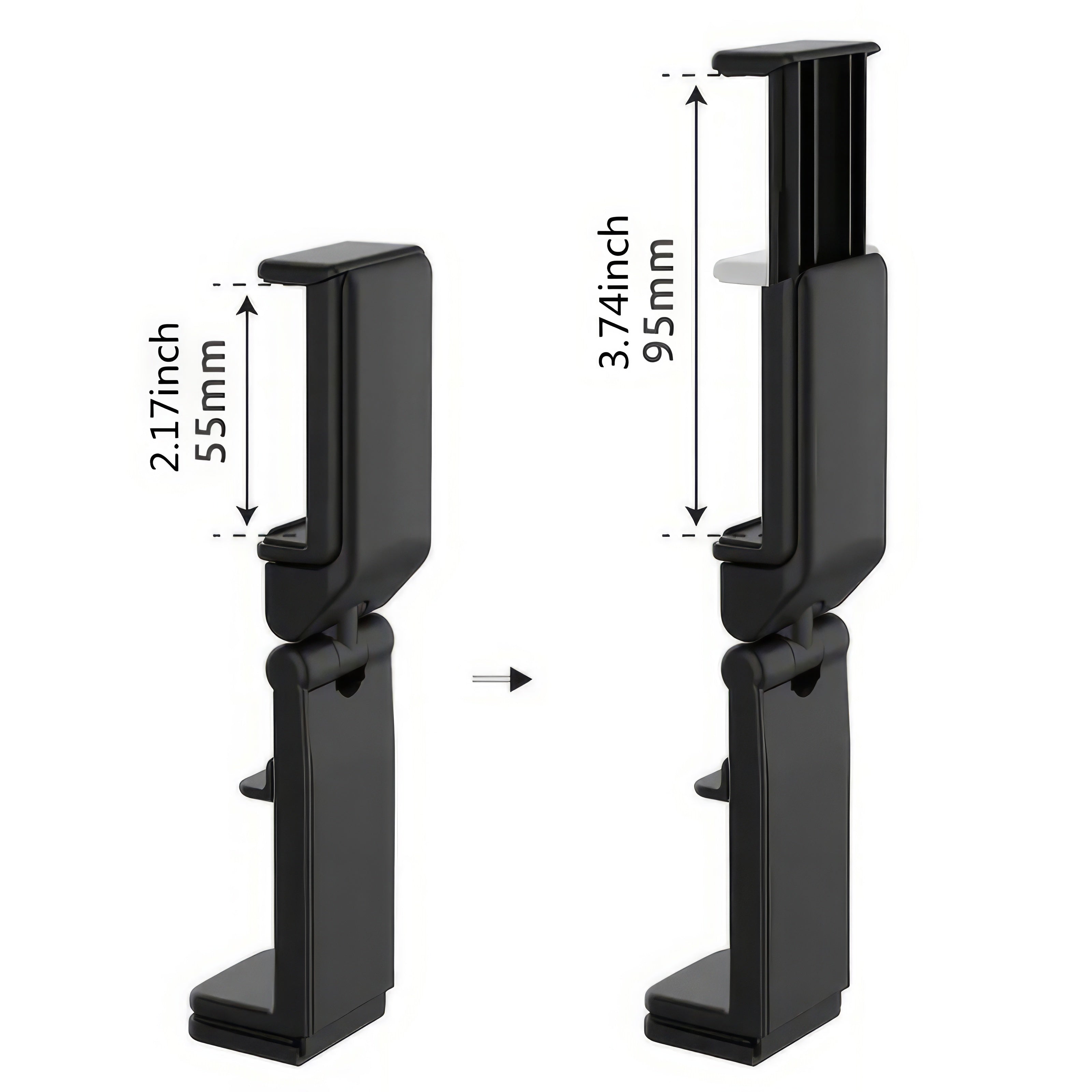 Airplane Phone Holder, Portable Travel Stand Desk Flight Foldable Adjustable Rotatable Seat Bracket