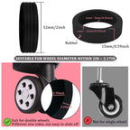 4/8 Pieces Set Silicone Luggage Protector Wheel Covers