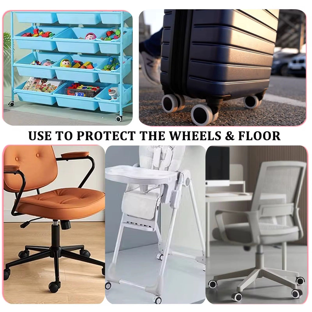 4/8 Pieces Set Silicone Luggage Protector Wheel Covers