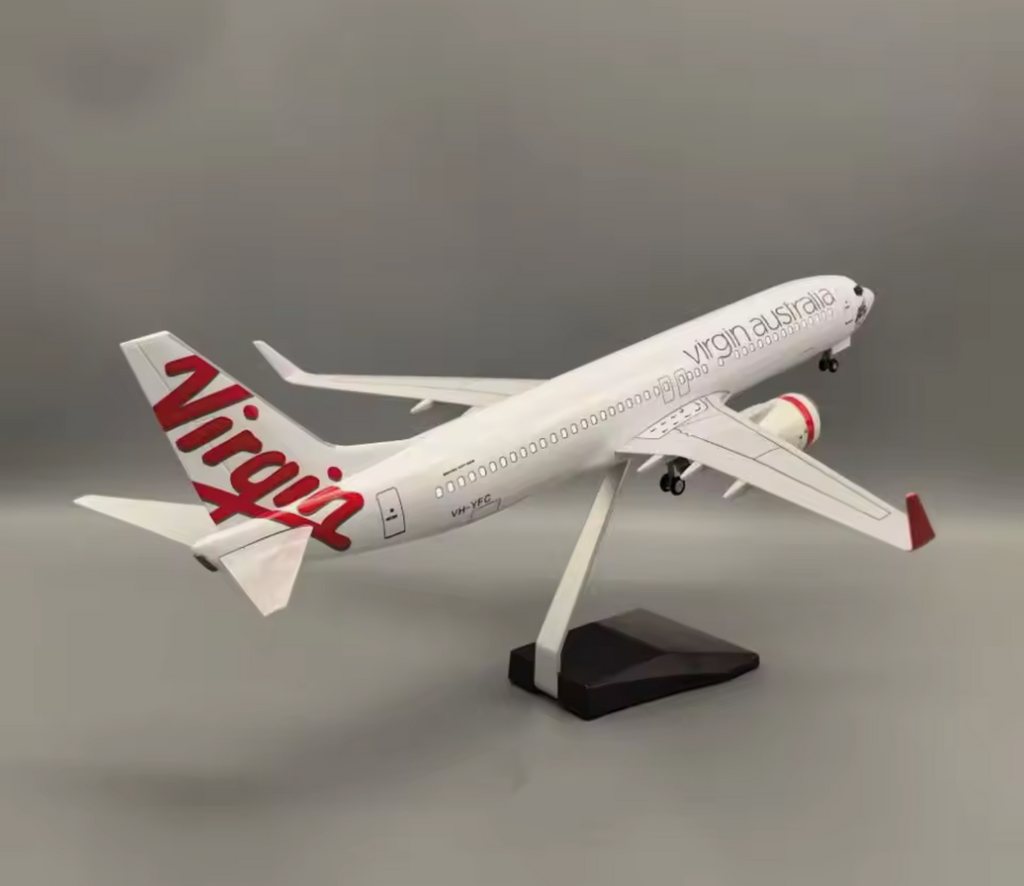 47cm 1/160 LED & Non LED Virgin Australia 737-800 Model Plane