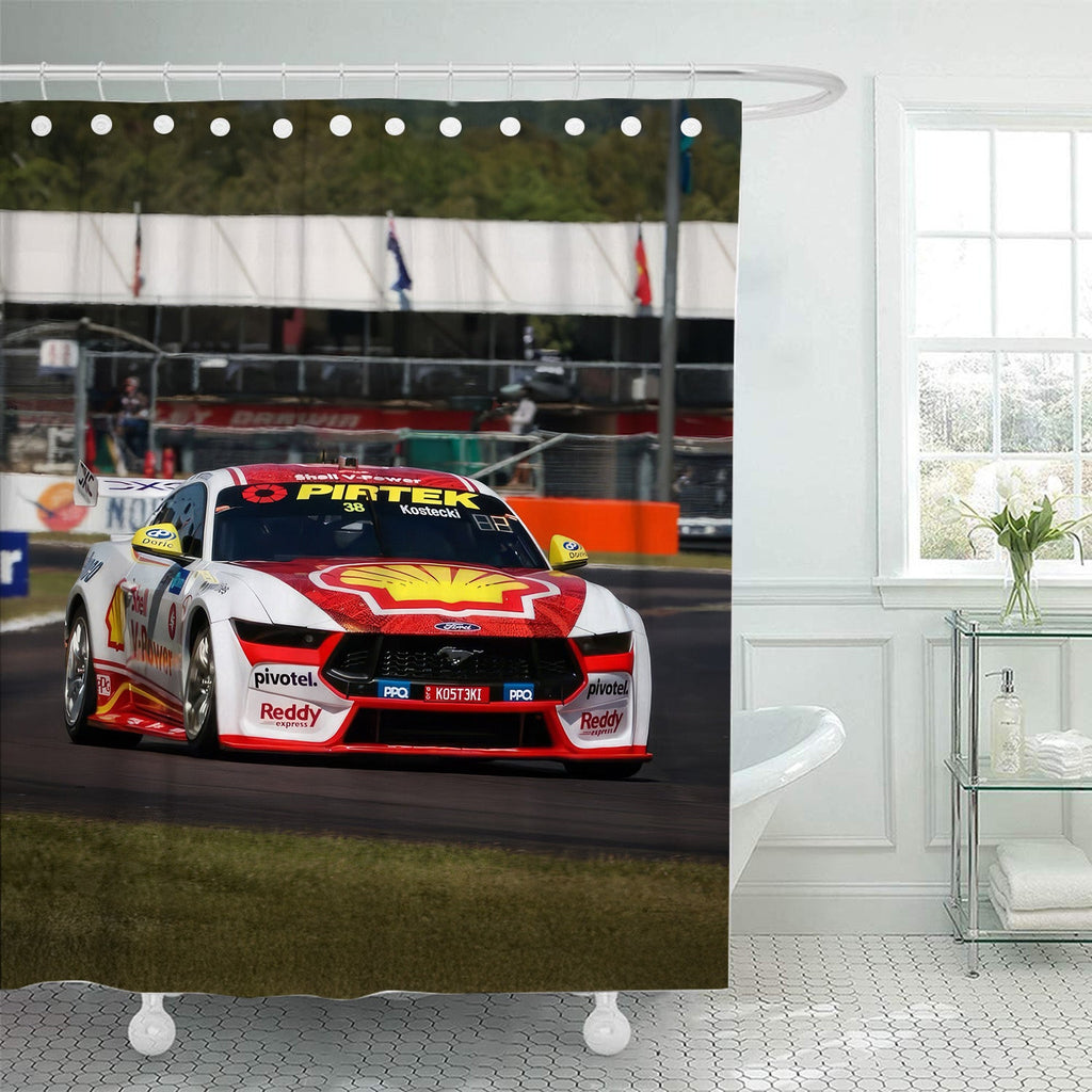 Brodie Kostecki Ford Mustang Supercars Shower Curtain