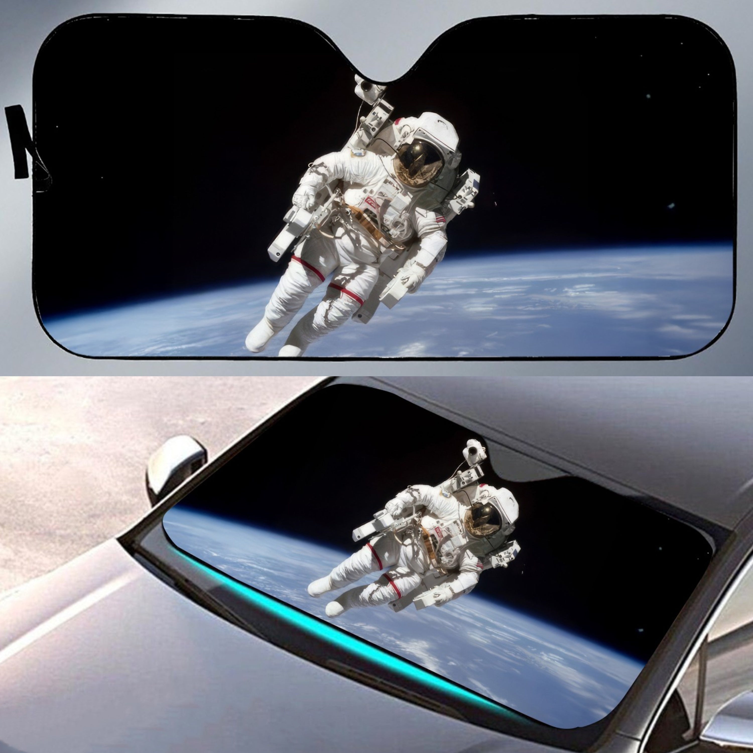 Astronaut on a Space Walk Sunshade For Cars & Trucks