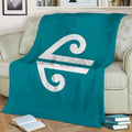 Air New Zealand Retro Koru Logo Fleece Throw Blanket