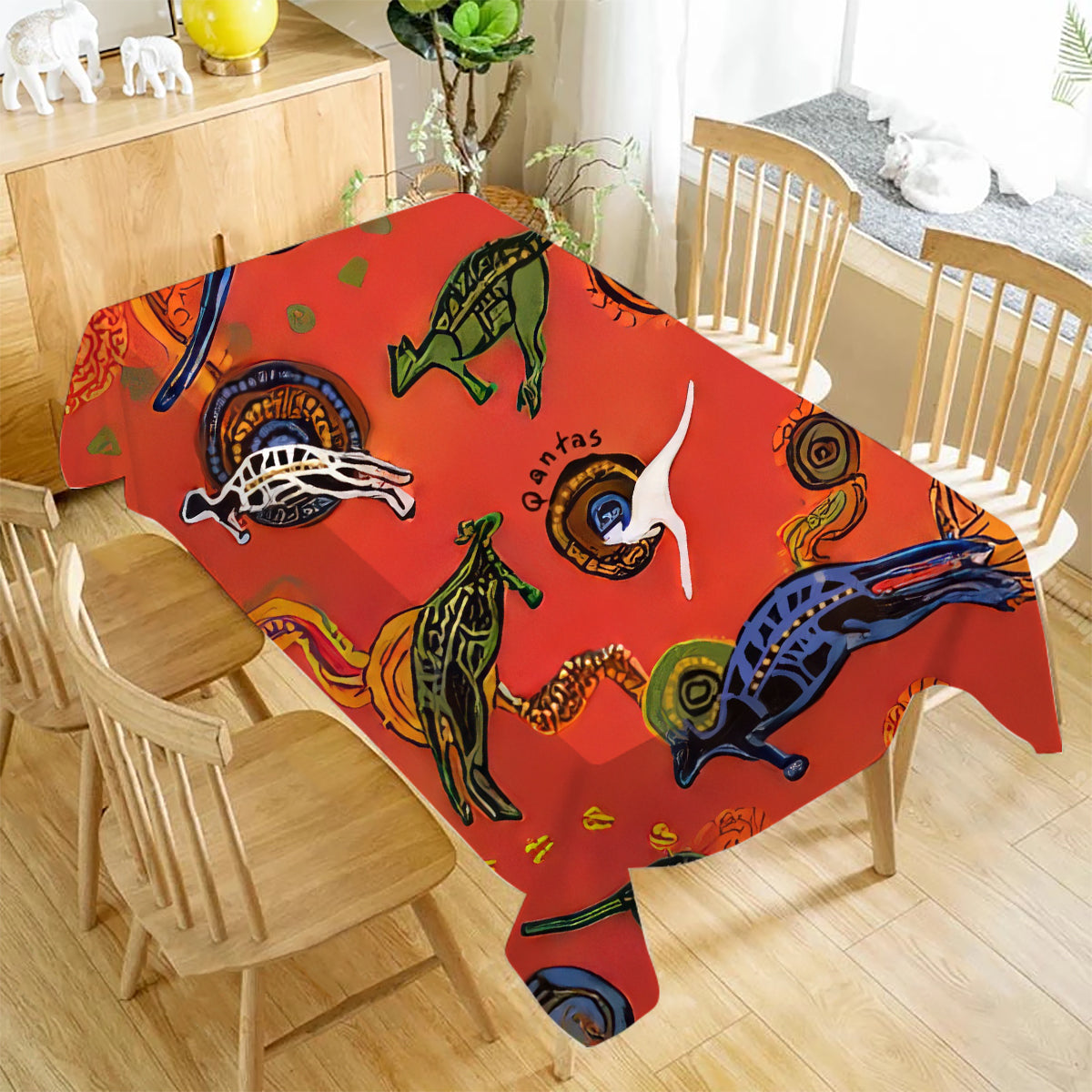 Aboriginal Qantas Wunala Dreaming Rectangle Table Cloth