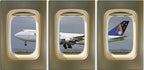 Ansett 747 Touching Down 3 Panel Canvas Print 1Window004