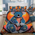 Aboriginal Painting of a Koala Doona / Duvet Cover and 2 Pillow Slips